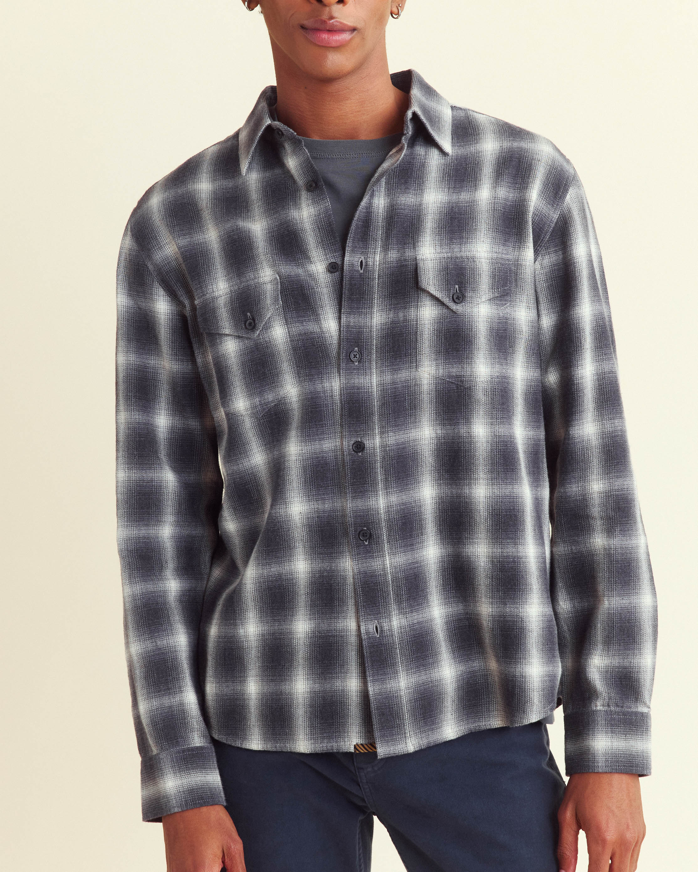 gray western shirt