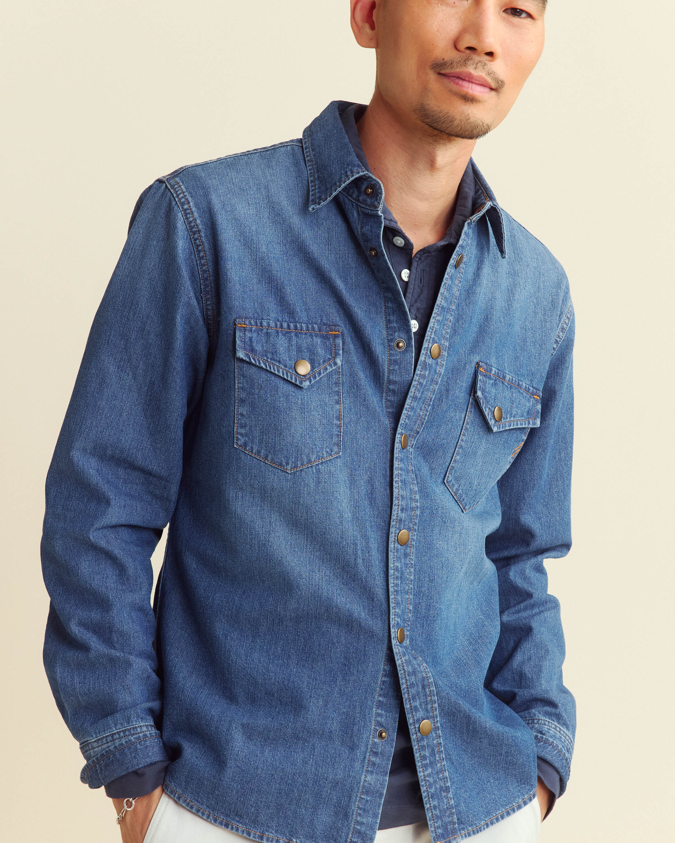 Billy Reid Shoals Denim Shirt Light Indigo / L Billy Reid Shoals Denim Shirt Light Indigo / L
