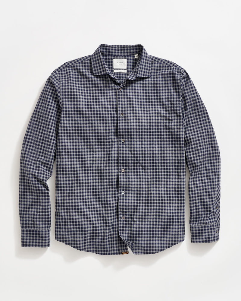 Plaid Check Hutcheson Sport Shirt in Navy/Grey