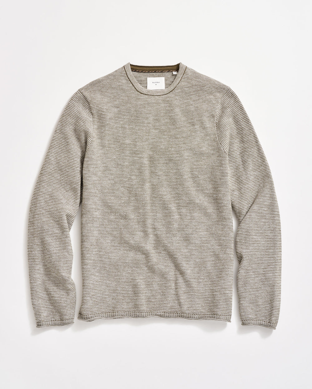 Tuck Stripe Crew in Moss Green
