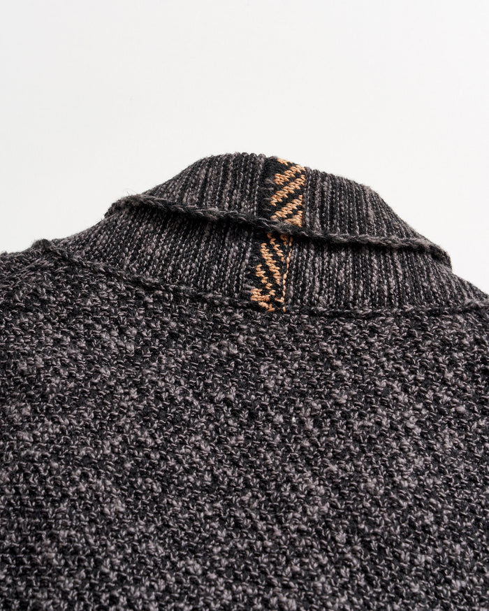 Marled Shawl in Charcoal Multi