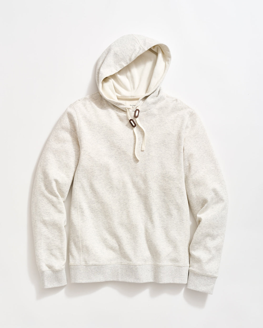 Rib Hoodie Pullover in Light Grey