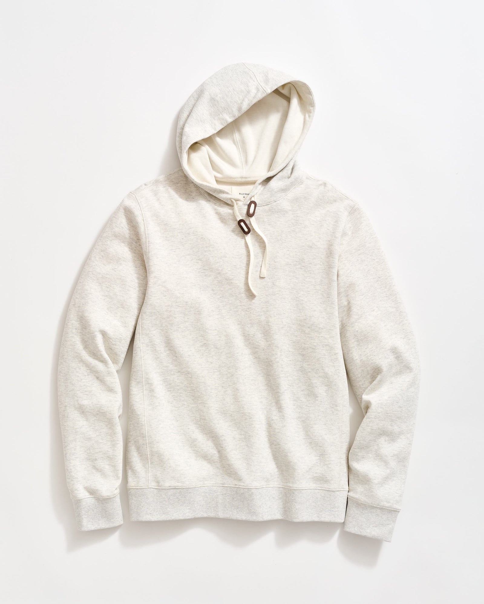 Rib Hoodie Pullover in Light Grey