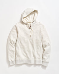 Rib Hoodie Pullover in Light Grey