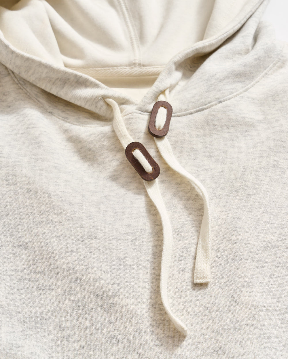 Rib Hoodie Pullover in Light Grey