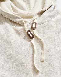 Rib Hoodie Pullover in Light Grey