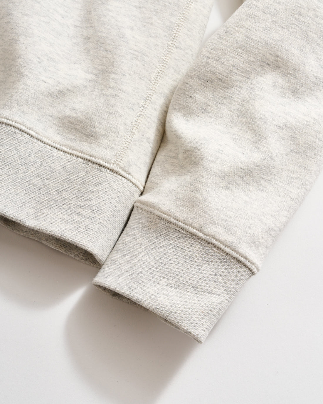 Rib Hoodie Pullover in Light Grey