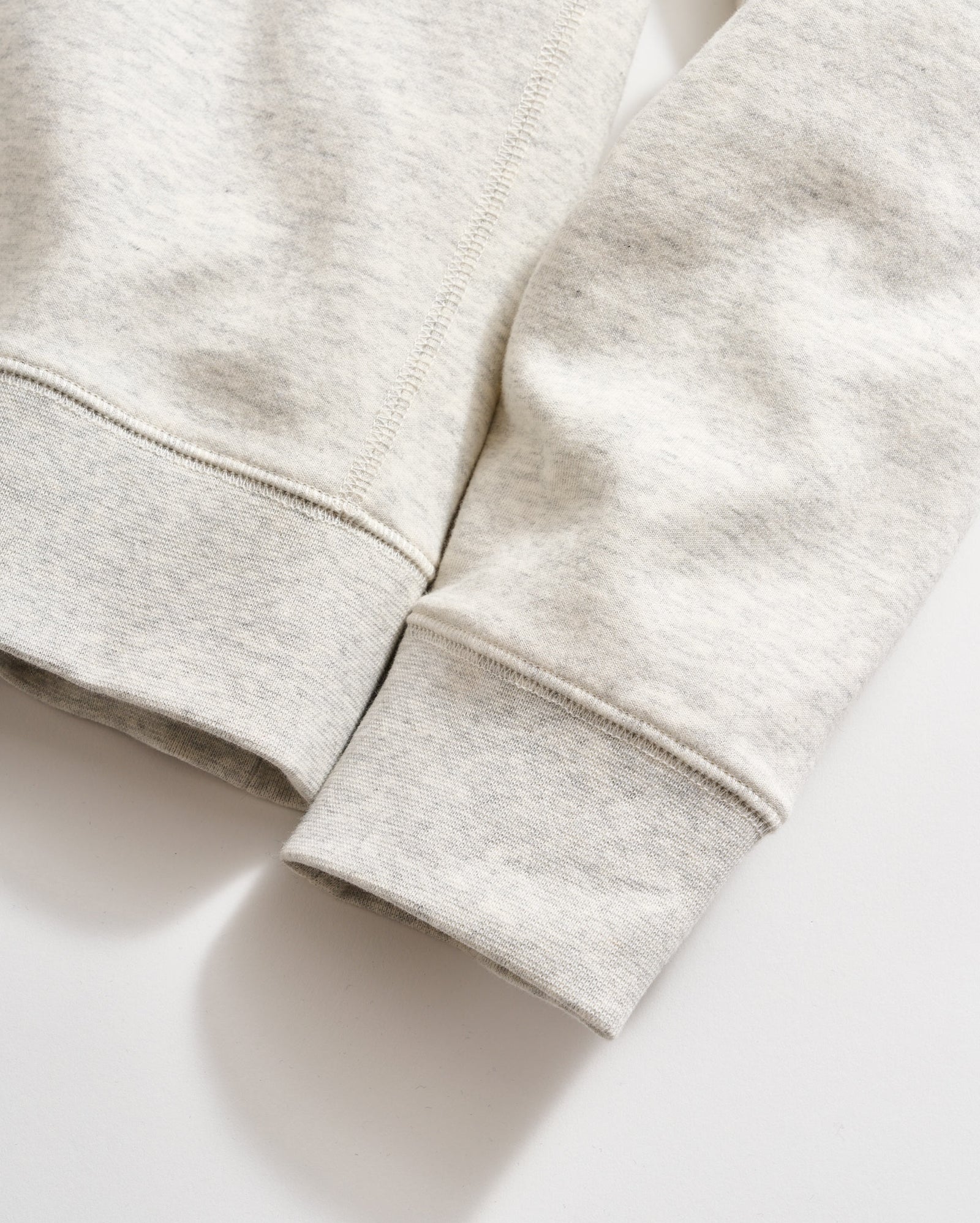 Rib Hoodie Pullover in Light Grey