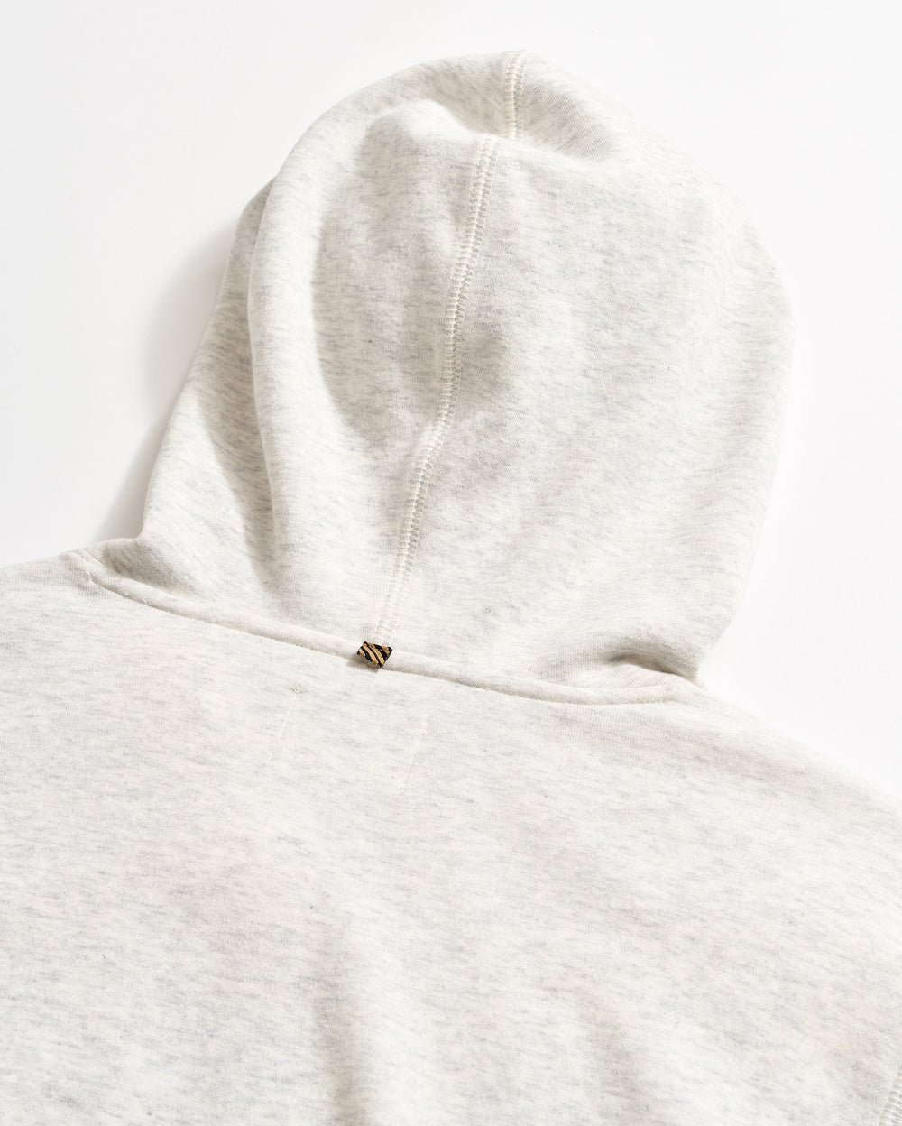 Rib Hoodie Pullover in Light Grey