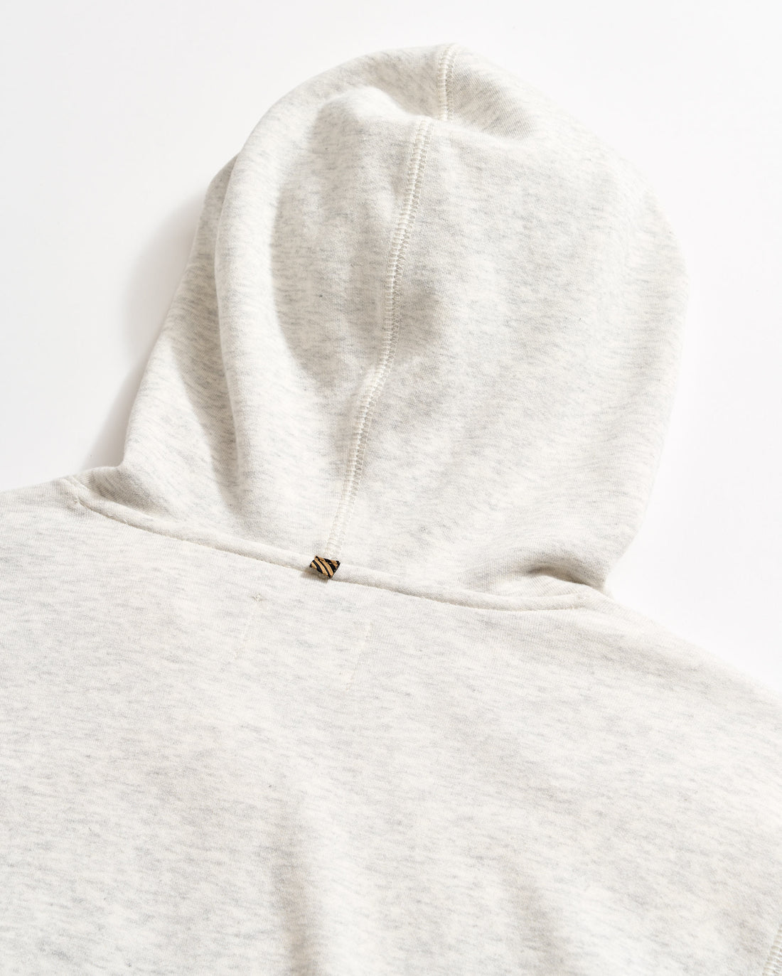Rib Hoodie Pullover in Light Grey