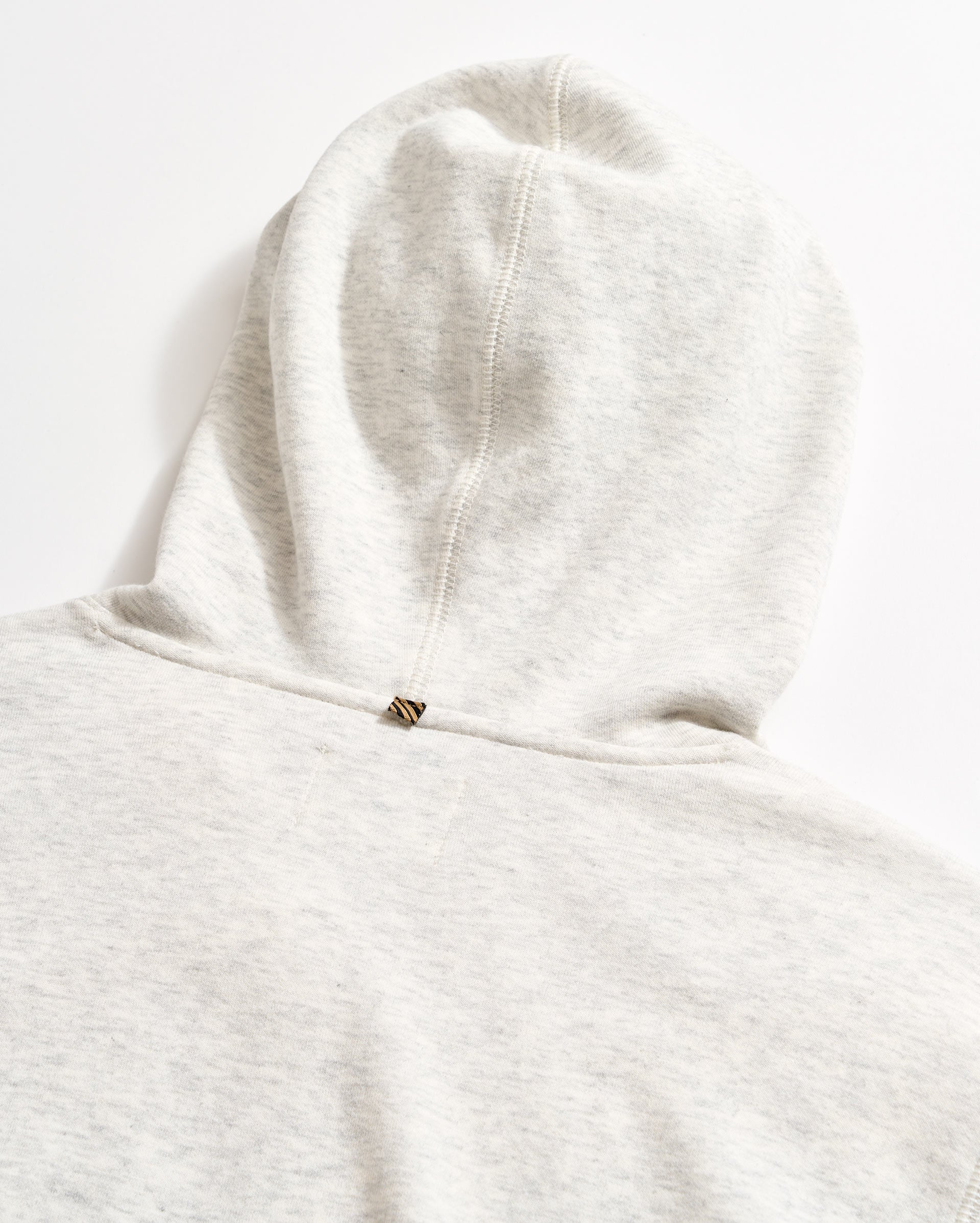 Rib Hoodie Pullover in Light Grey