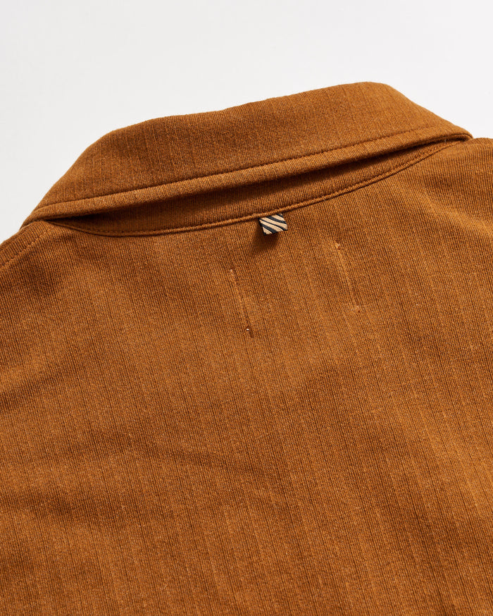 Long-Sleeve Herringbone Polo