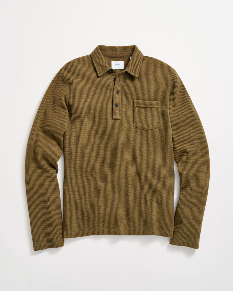 Long Sleeve Drop Needle Polo