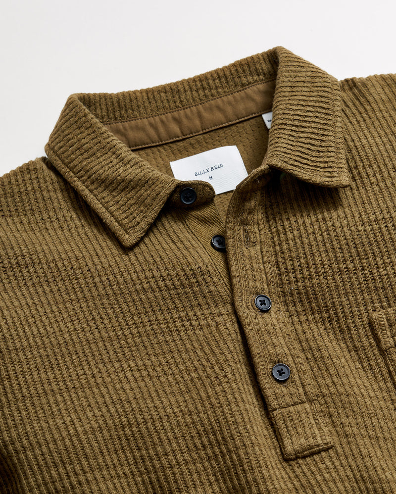 Long Sleeve Drop Needle Polo