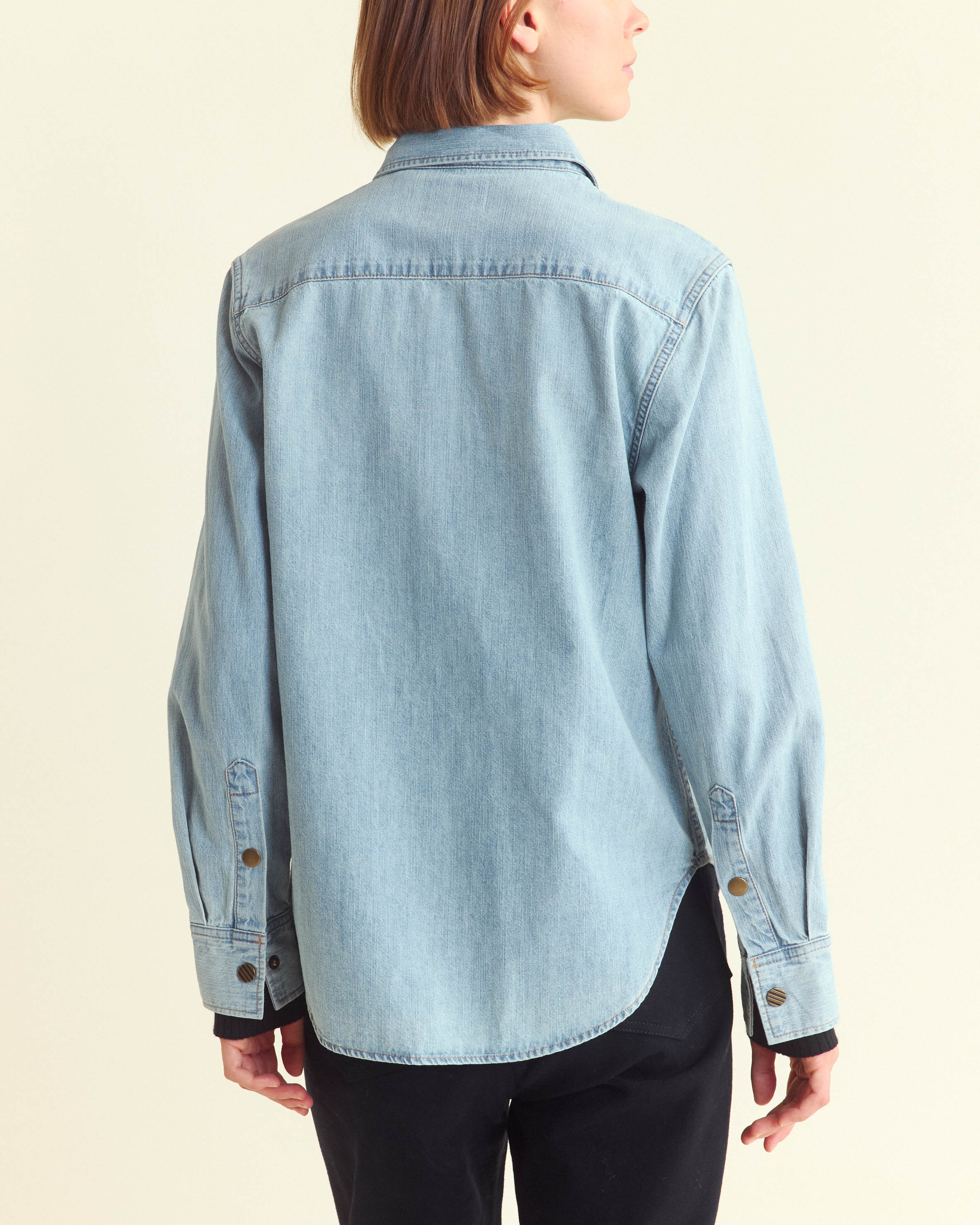 Women's Shoals Denim Shirt with Brass Snaps | Billy Reid