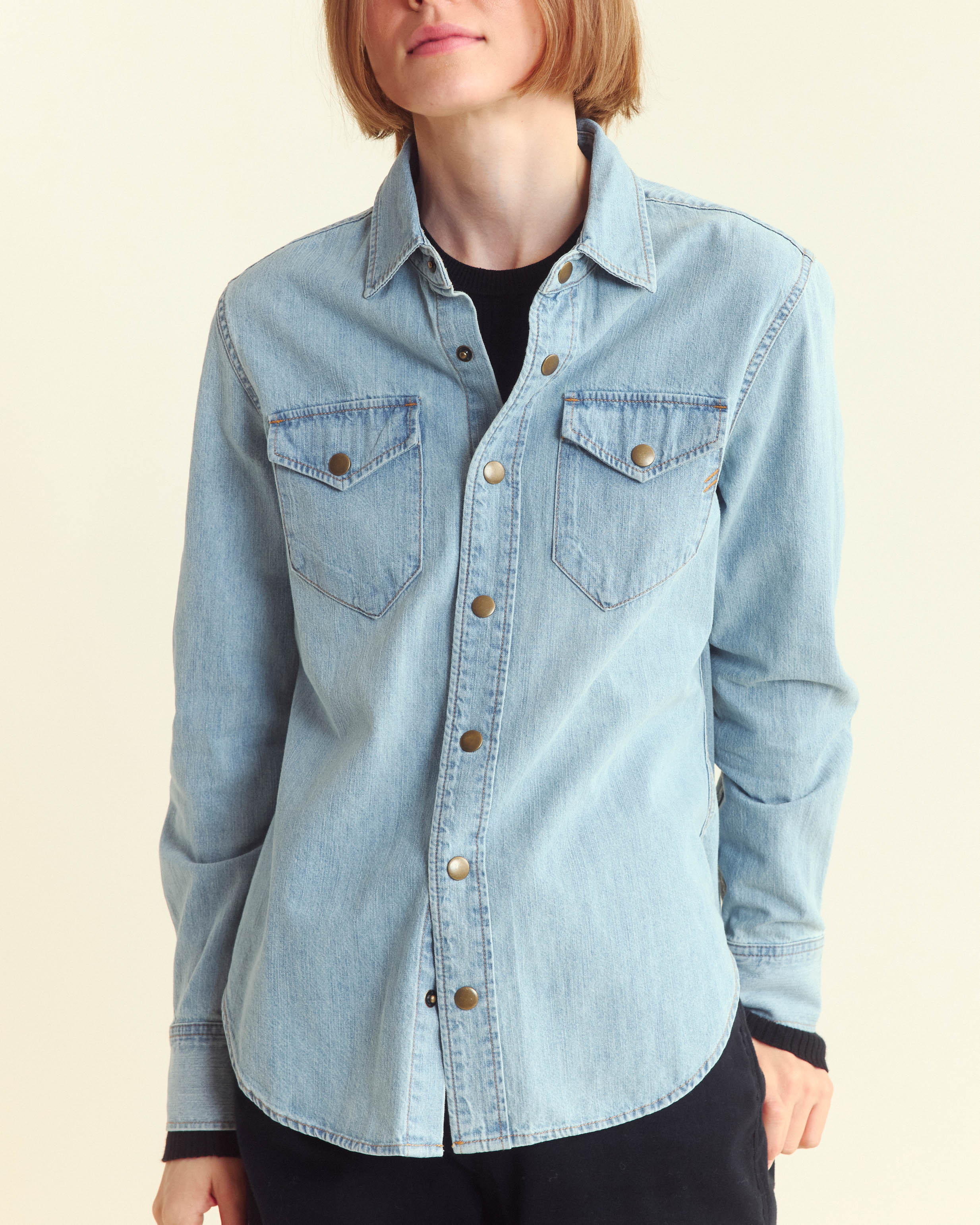 Billy Reid Women's Shoals Denim Shirt, Denim Billy Reid Women's Shoals Denim Shirt, Denim