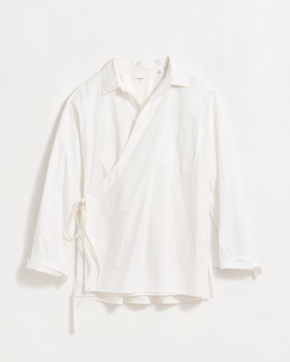 POPLIN WRAP SHIRT	WHITE