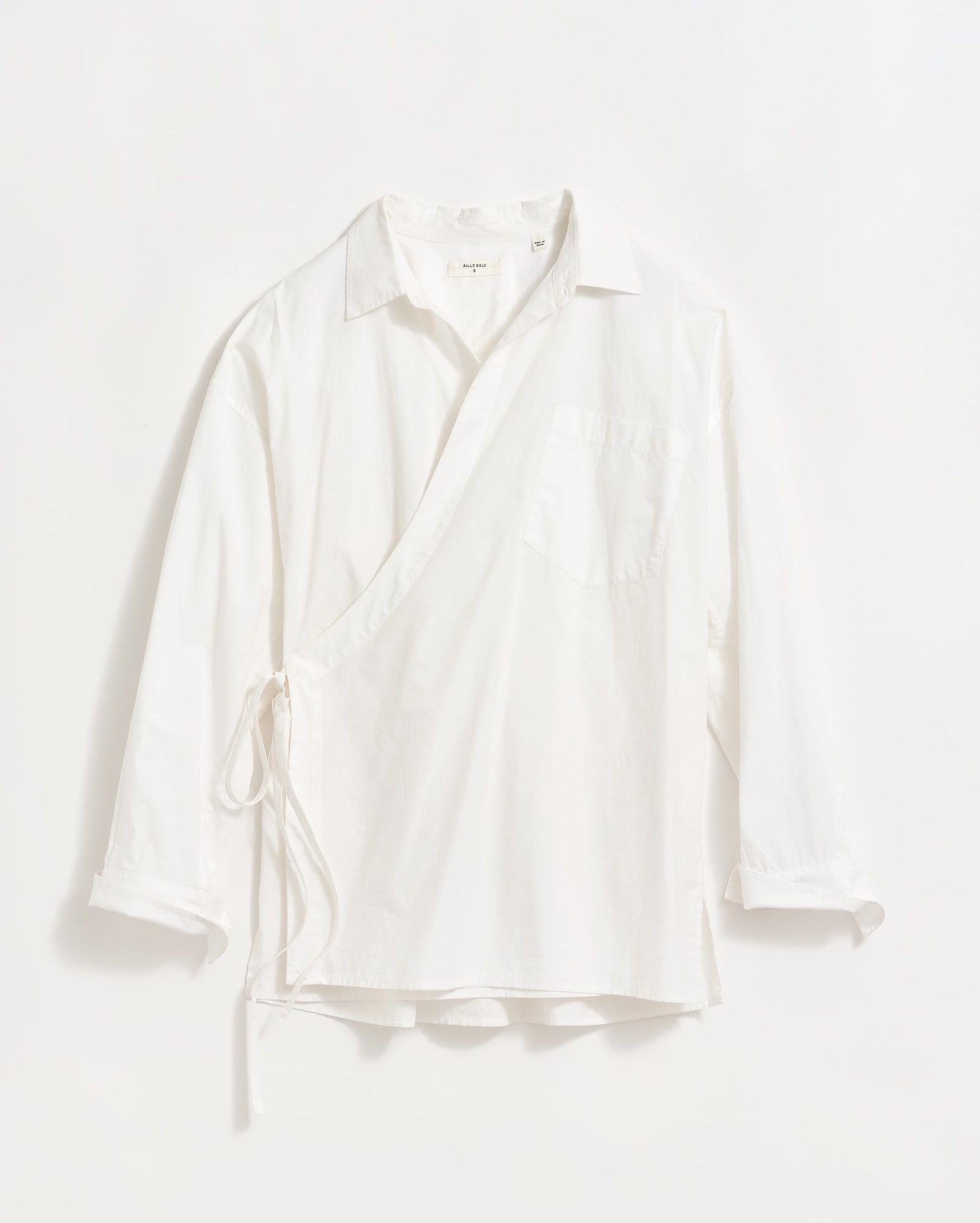 POPLIN WRAP SHIRT	WHITE