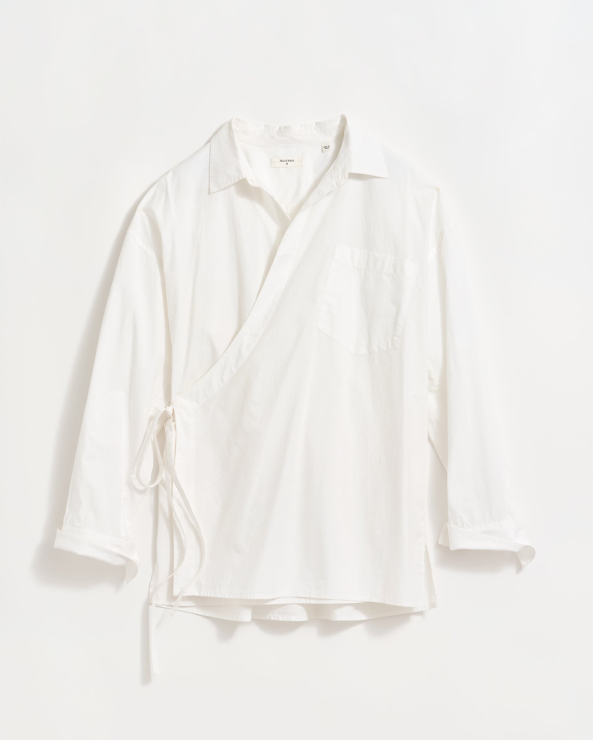 POPLIN WRAP SHIRT	WHITE