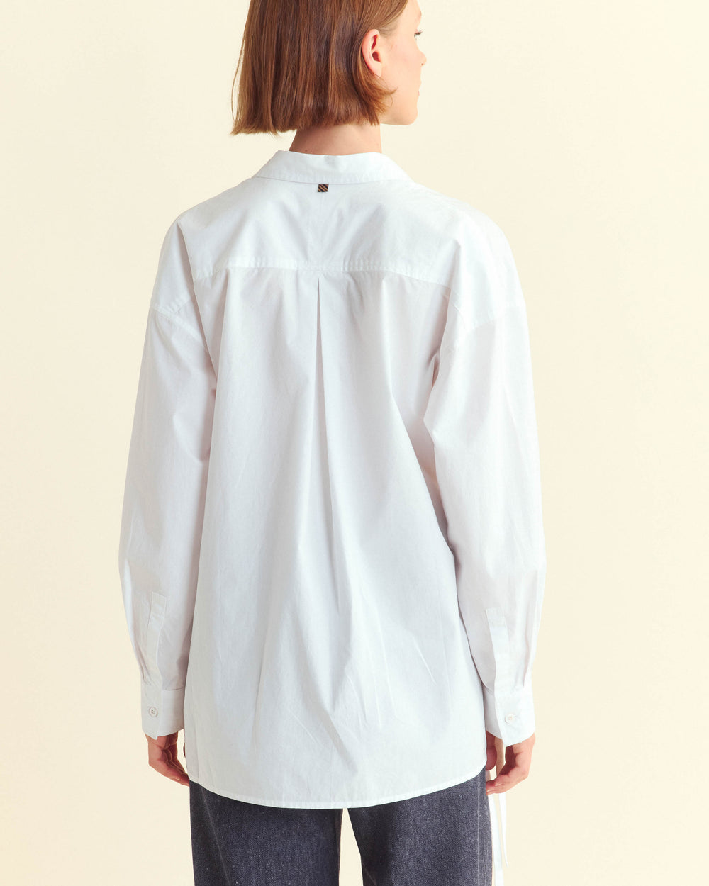 POPLIN WRAP SHIRT	WHITE