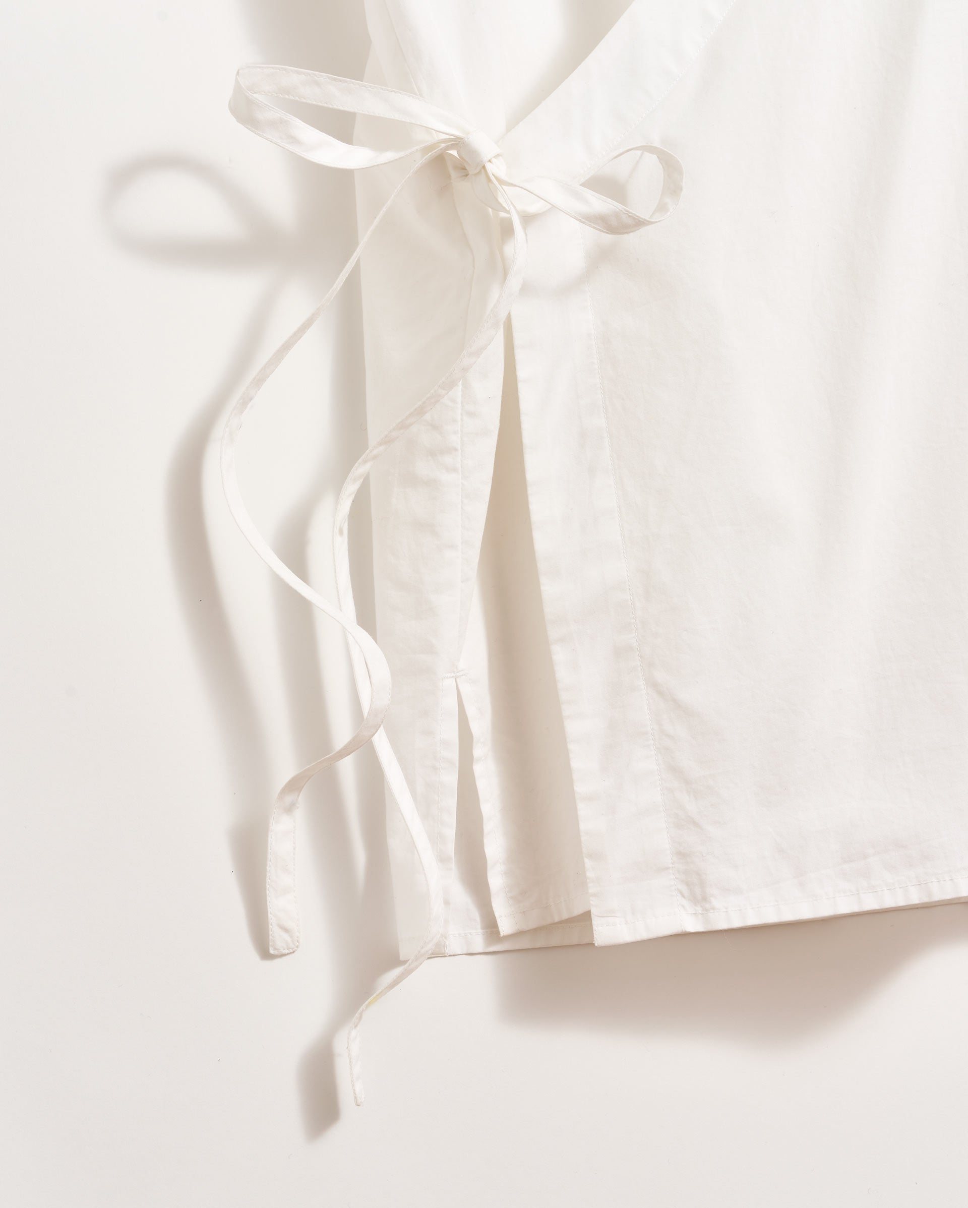 POPLIN WRAP SHIRT	WHITE