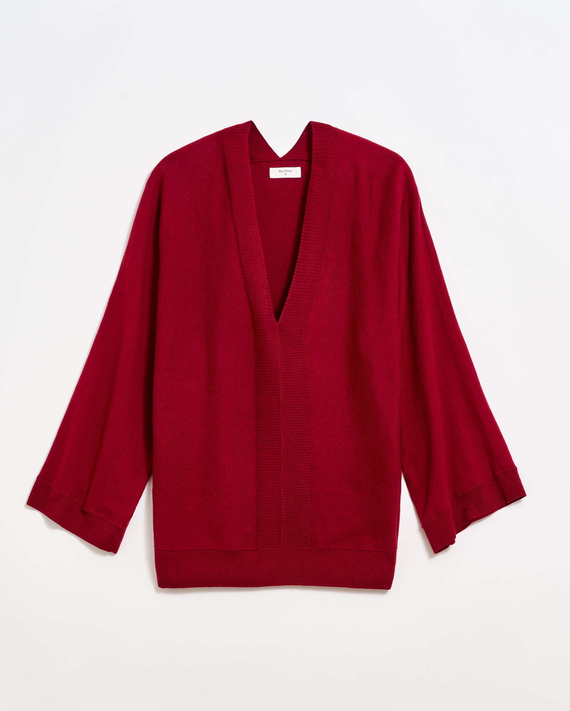 Wool Cashmere V Neck Dolman