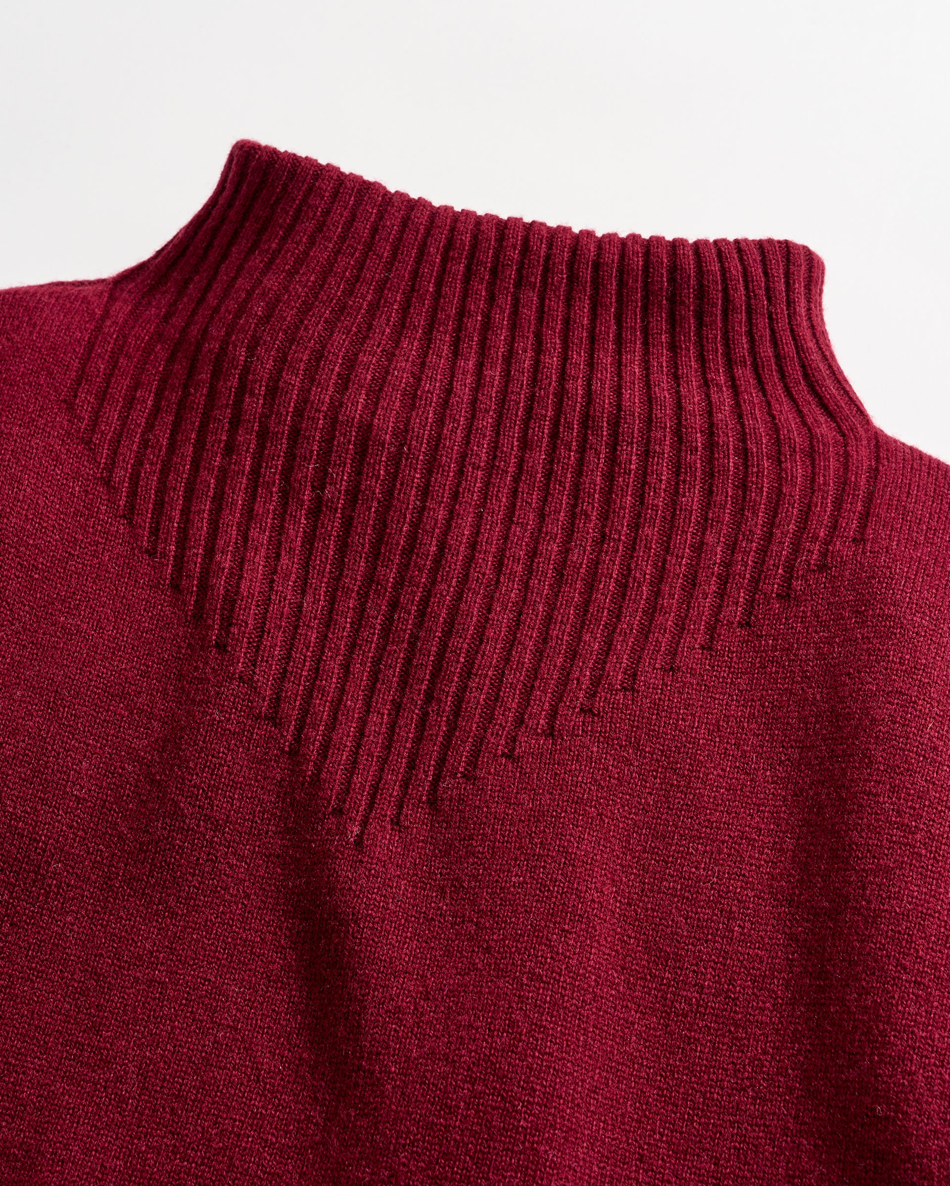 Red funnel neck sweater hotsell