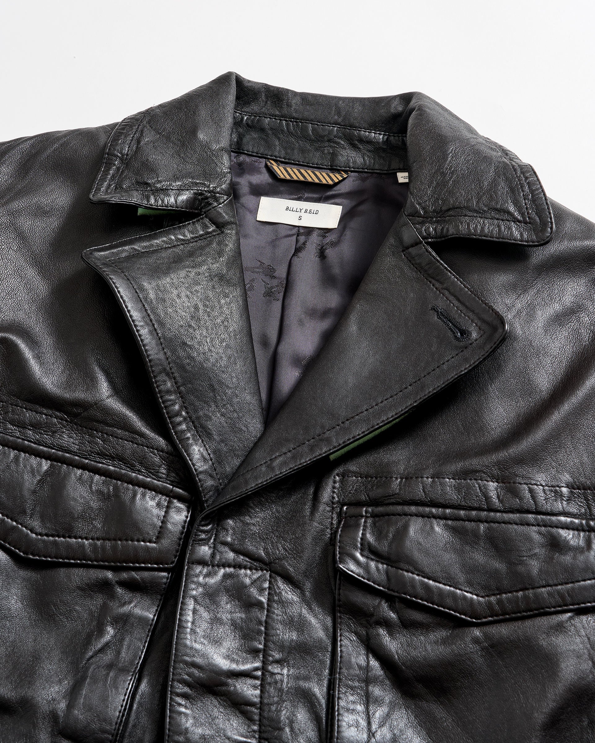 Leather Field Jacket with Trench Collar | Billy Reid