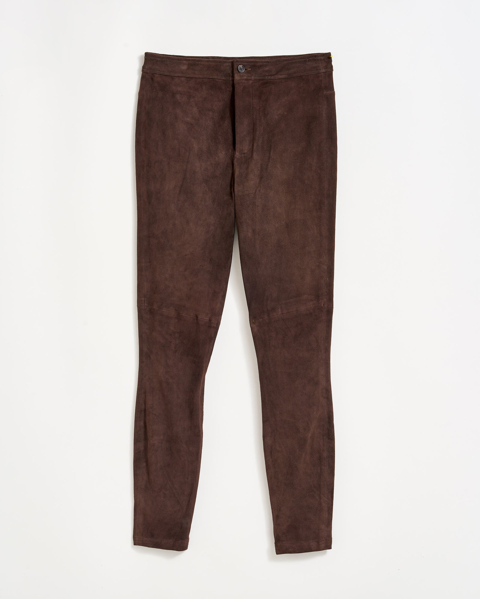 Stretch Suede Fly Front Legging in Java