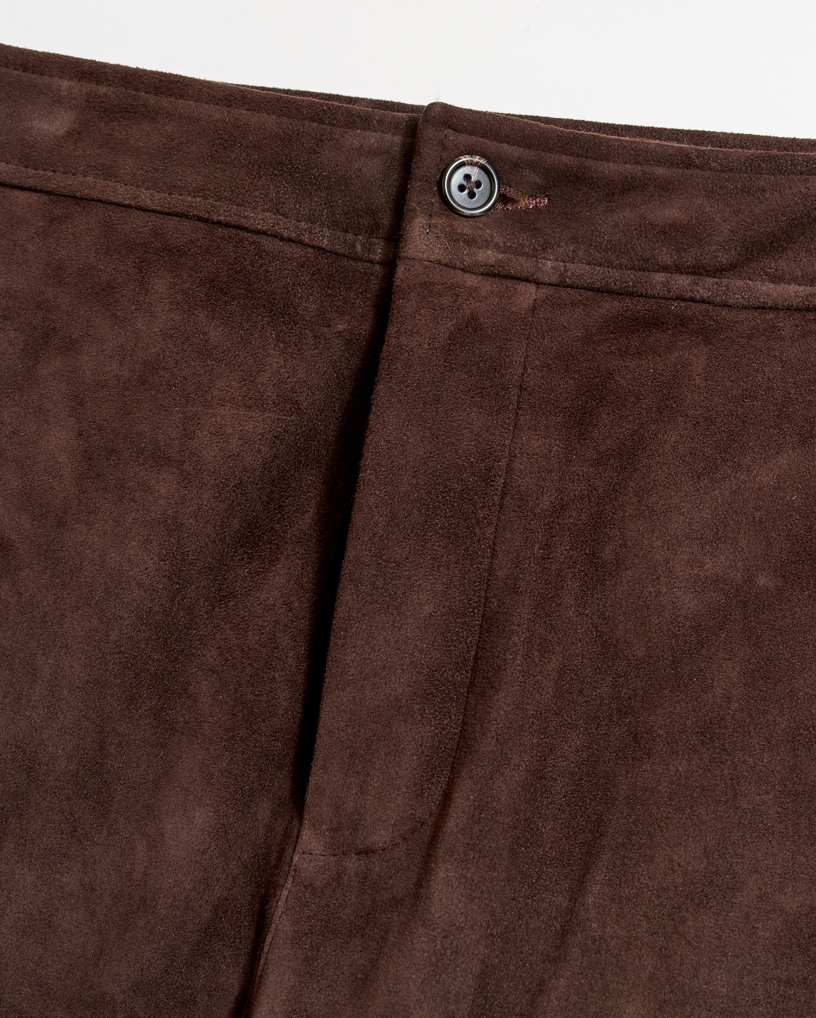 Stretch Suede Fly Front Legging in Java