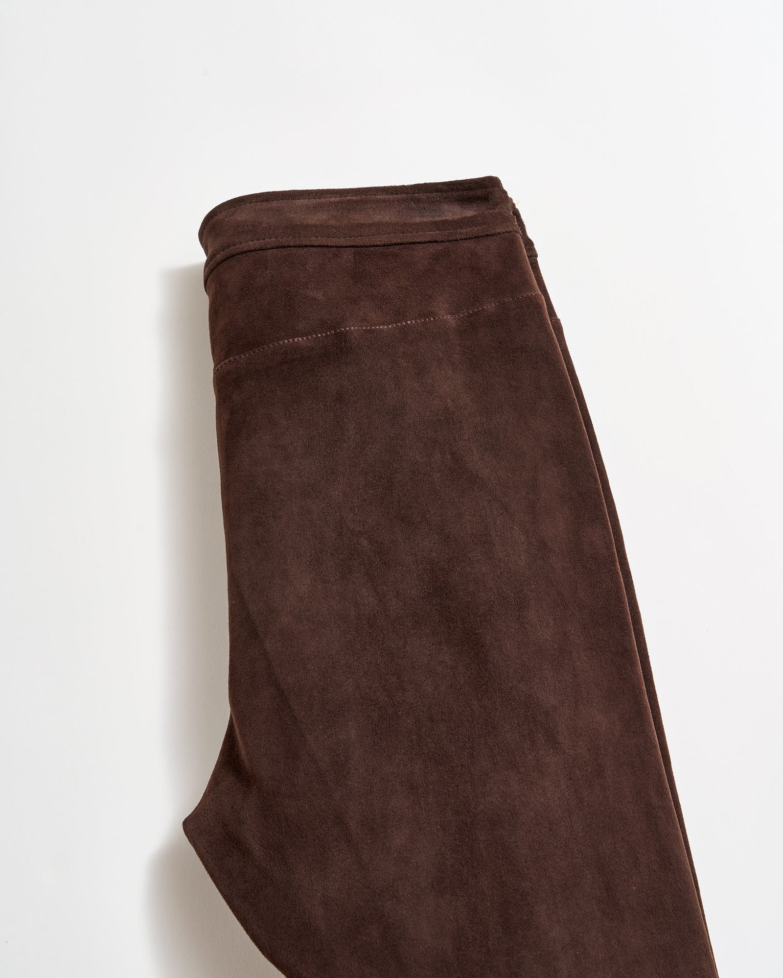 Stretch Suede Fly Front Legging in Java