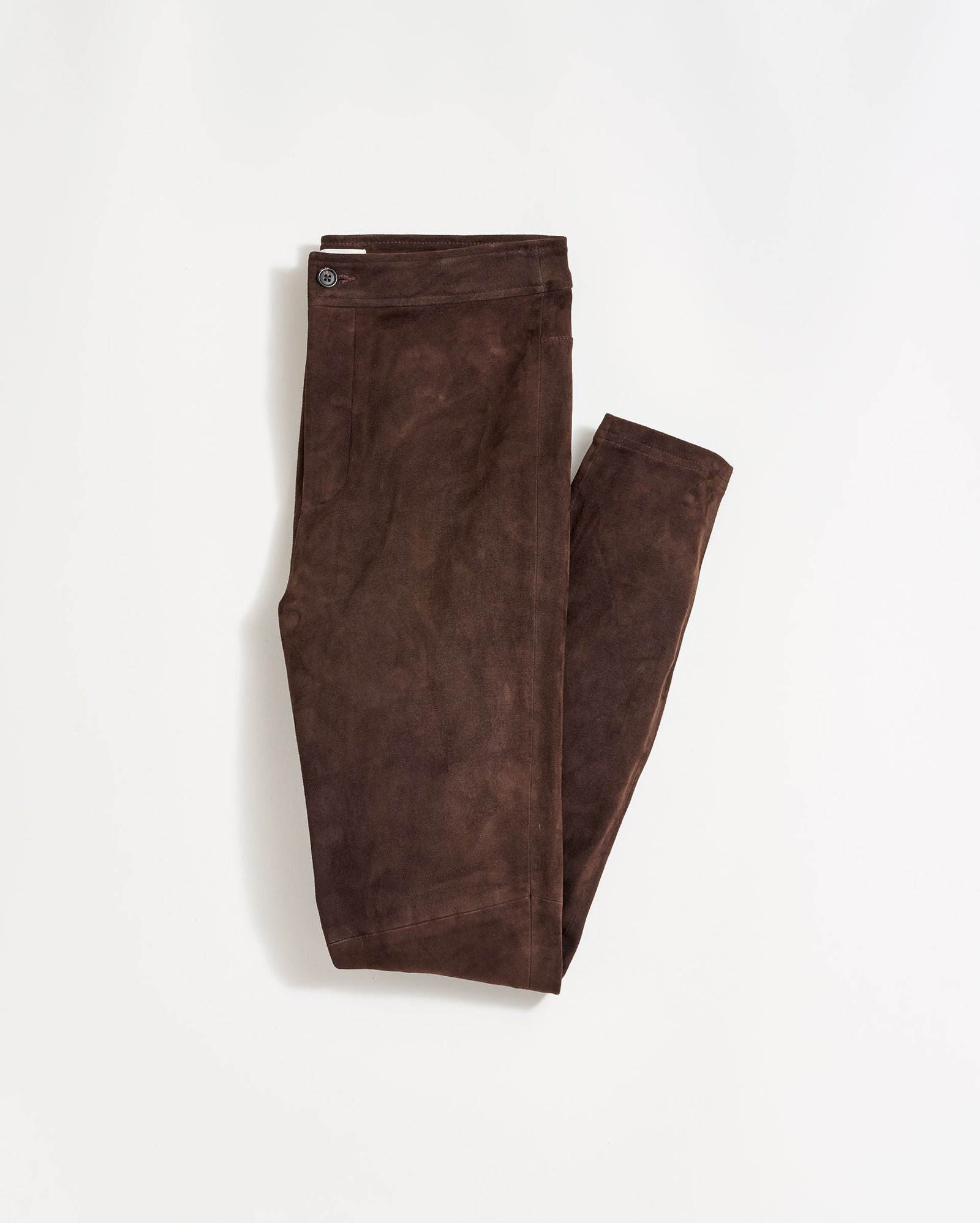 Stretch Suede Fly Front Legging in Java