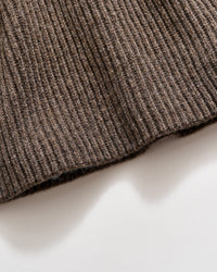 Straight Rib Sweater Skirt in Heathered Mink