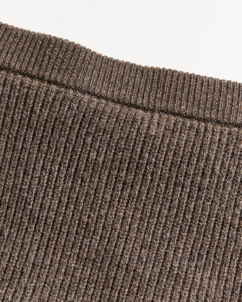Straight Rib Sweater Skirt in Heathered Mink