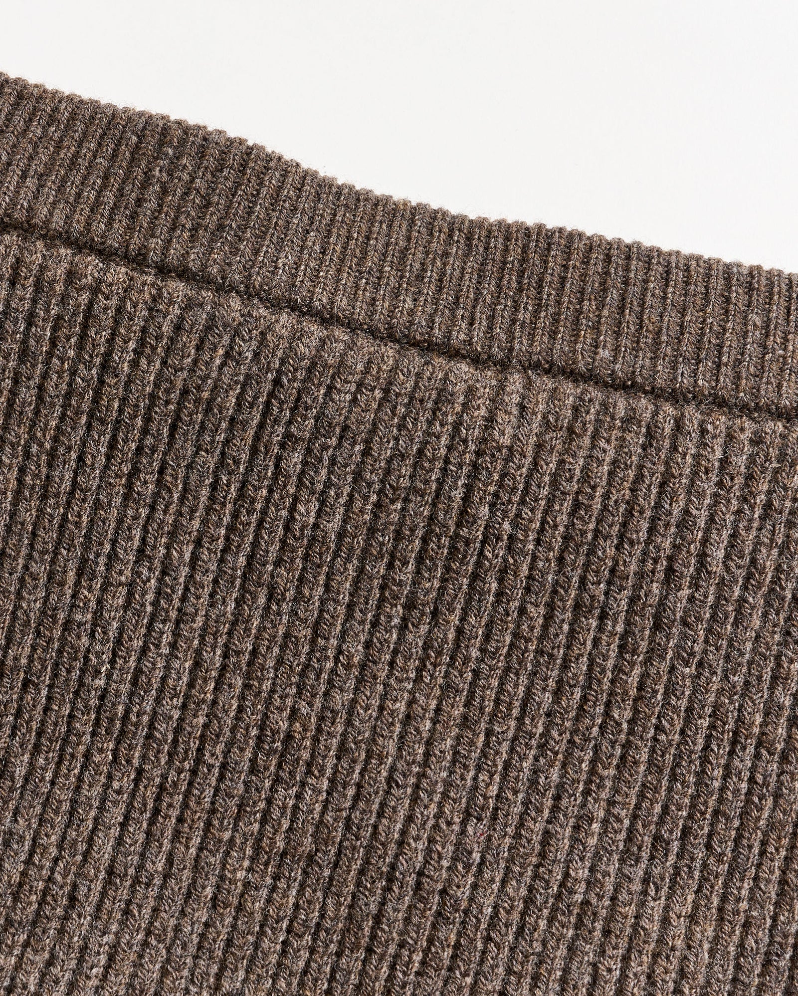 Straight Rib Sweater Skirt in Heathered Mink