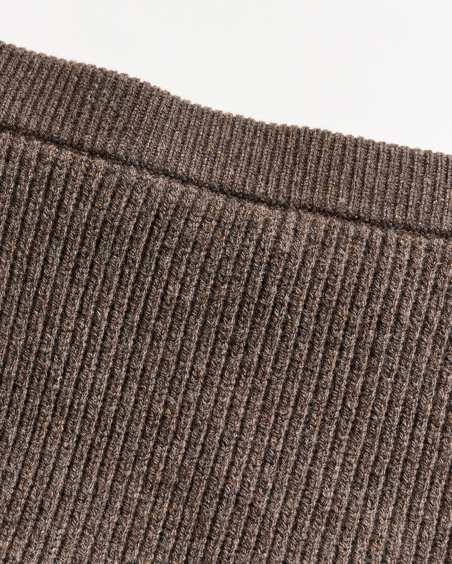 Straight Rib Sweater Skirt in Heathered Mink