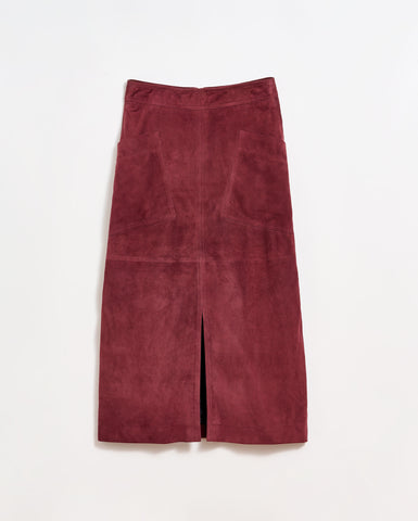 A Line Suede Skirt in Port Royale