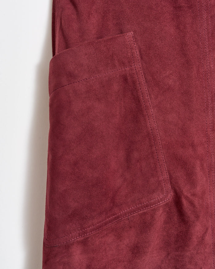 A Line Suede Skirt in Port Royale