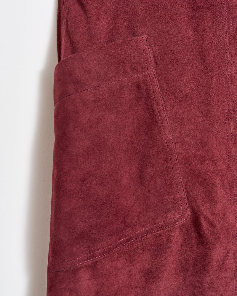 A Line Suede Skirt in Port Royale