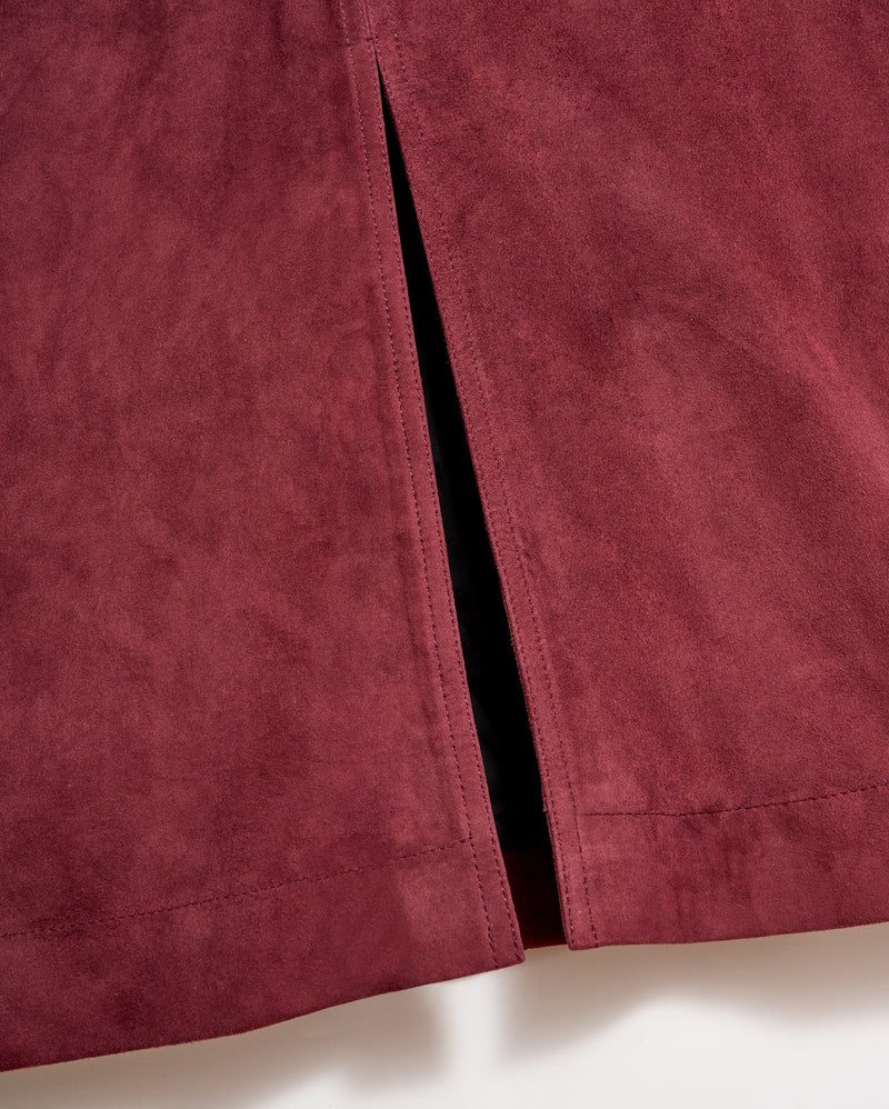 A Line Suede Skirt in Port Royale