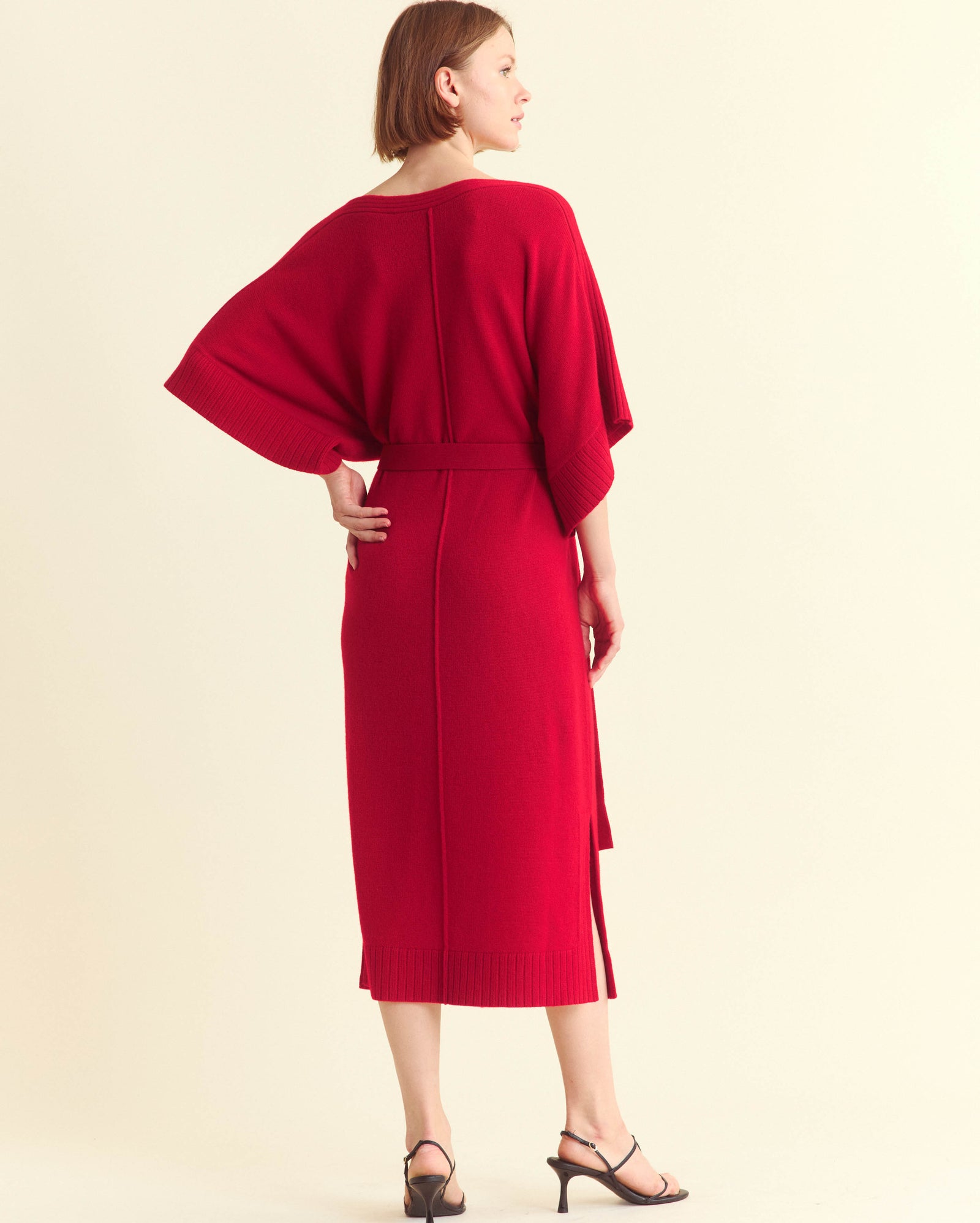Billy Reid Cashmere Dolman Sweater Dress, Holiday Red Billy Reid Cashmere Dolman Sweater Dress, Holiday Red