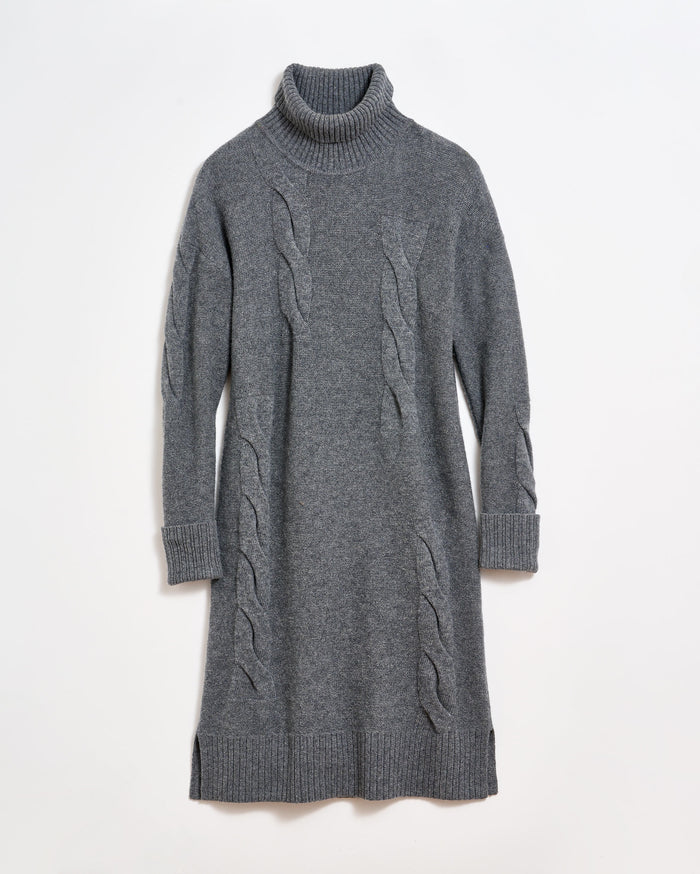 Billy Reid Fading Cable Sweater Dress, Grey Billy Reid Fading Cable Sweater Dress, Grey