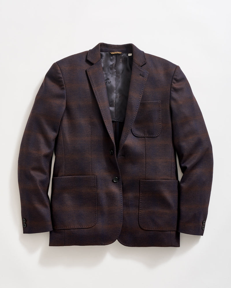 SHADOW PLAID ARCHIE JACKET	NAVY