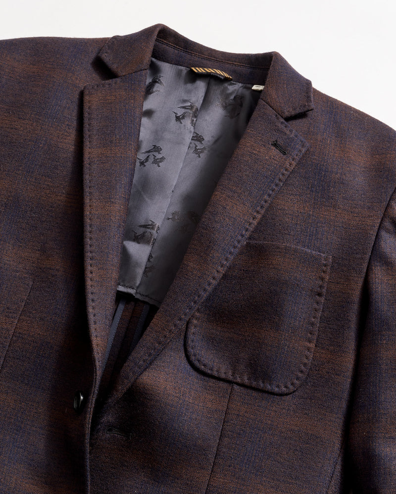 SHADOW PLAID ARCHIE JACKET	NAVY