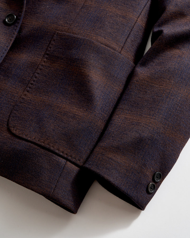 SHADOW PLAID ARCHIE JACKET	NAVY