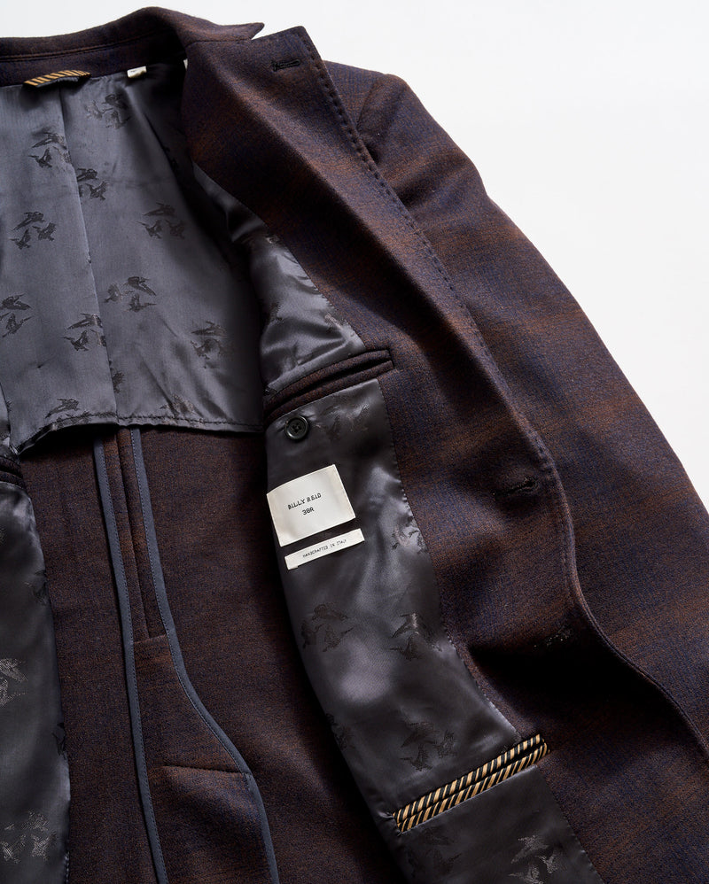 SHADOW PLAID ARCHIE JACKET	NAVY
