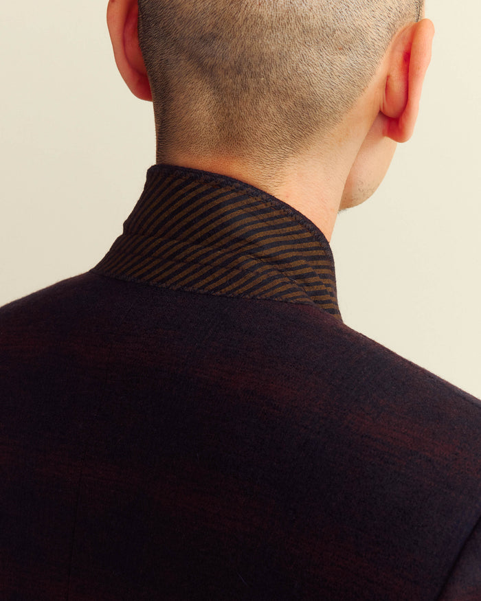 SHADOW PLAID ARCHIE JACKET	NAVY