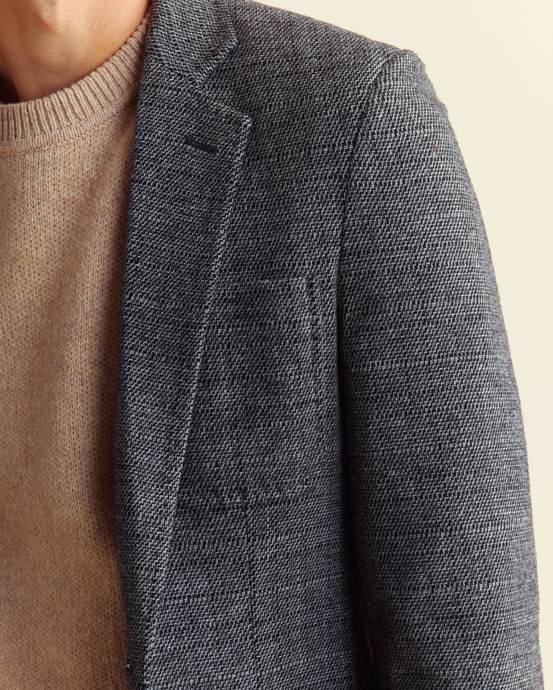 Knit Archie Jacket in Charcoal
