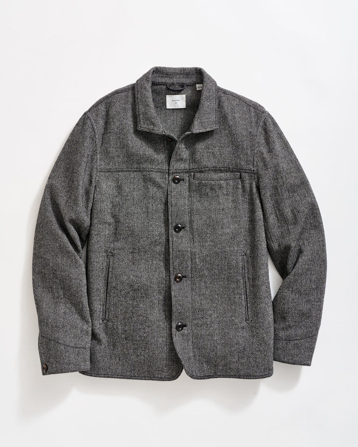 Herringbone Madison Jacket in Charcoal