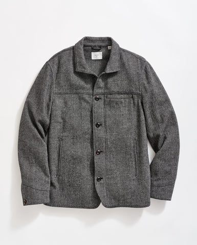 Herringbone Madison Jacket in Charcoal
